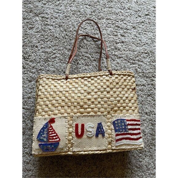 Patriotic Embellished Woven Purse - Picture 1 of 8
